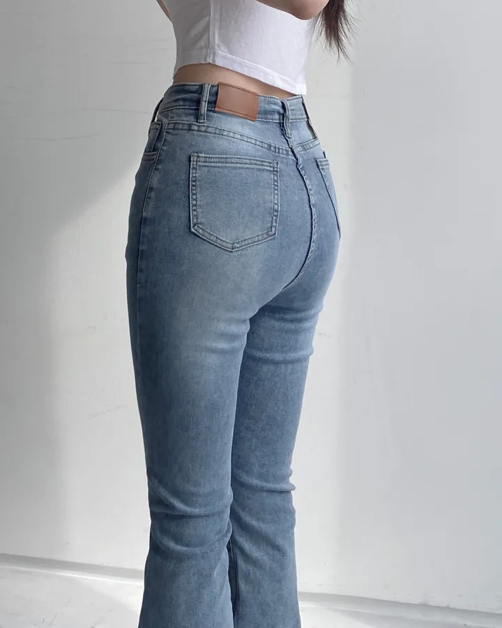 [인생팬츠/기장선택/~2XL] 빈티지 워싱 스판 하이웨스트 부츠컷 데님 롱 팬츠 - 6color 상세 이미지 61