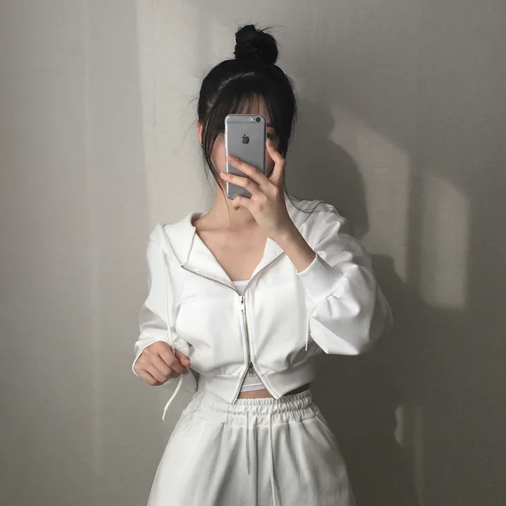 만족도100% 휘뚤마뚤 무지 투웨이 크롭후드집업 4color 상세 이미지 23