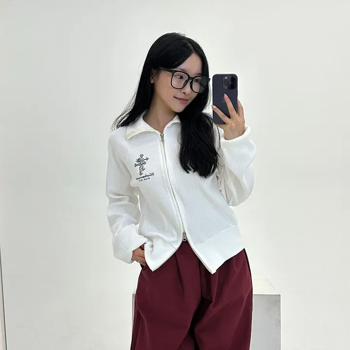 [말라핏/허리잘록] 세인트 골지 투웨이 집업 - 3color 상세 이미지 16