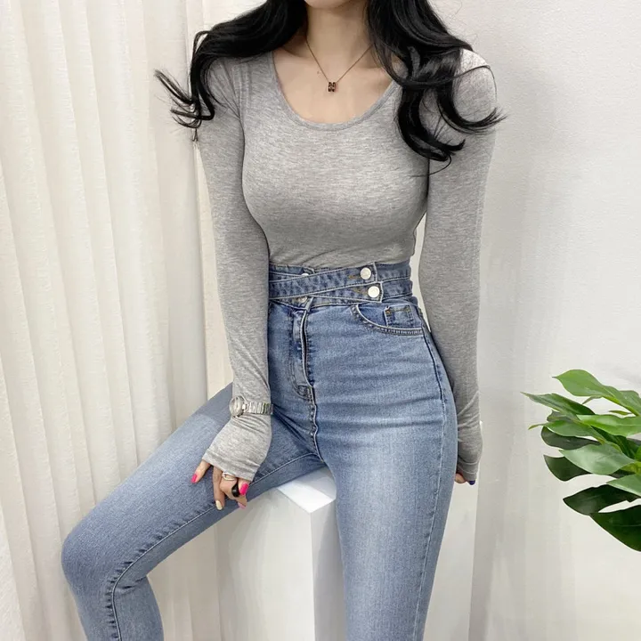 🚀당일발송🚀[묶음할인/10컬러] 봄 가을 말랑 유넥 긴팔 티셔츠 이너티 상세 이미지 43