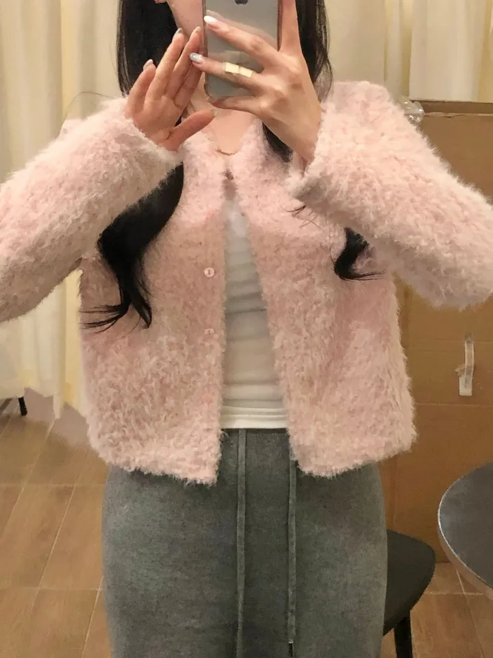 당일🚀[봄아우터/고퀄🤍] 퍼피 뽀글이 부클 퍼 가디건 2color 상세 이미지 28