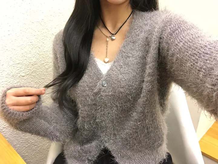 bubble boucle cardigan (2color) 버블 부클 퍼 가디건 상세 이미지 20