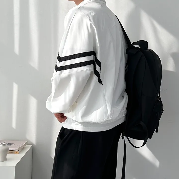 남녀공용 봄 가을 간절기 아우터 오버핏 바람막이 루즈핏 자켓 투라인오버핏바람막이 상세 이미지 13