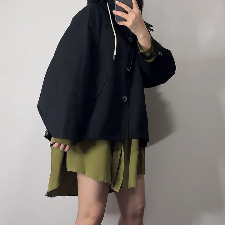 [🤍당일출고🤍/아방핏제대로2color/고퀄리티] 프리미엄 하프 후드 트렌치 야상 코트 자켓 상세 이미지 40