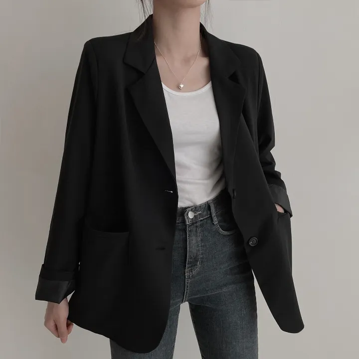 [간절기템] 툭 걸쳐서 완성하는 스탠다드 모던 럭시 블레이저 자켓 상세 이미지 8