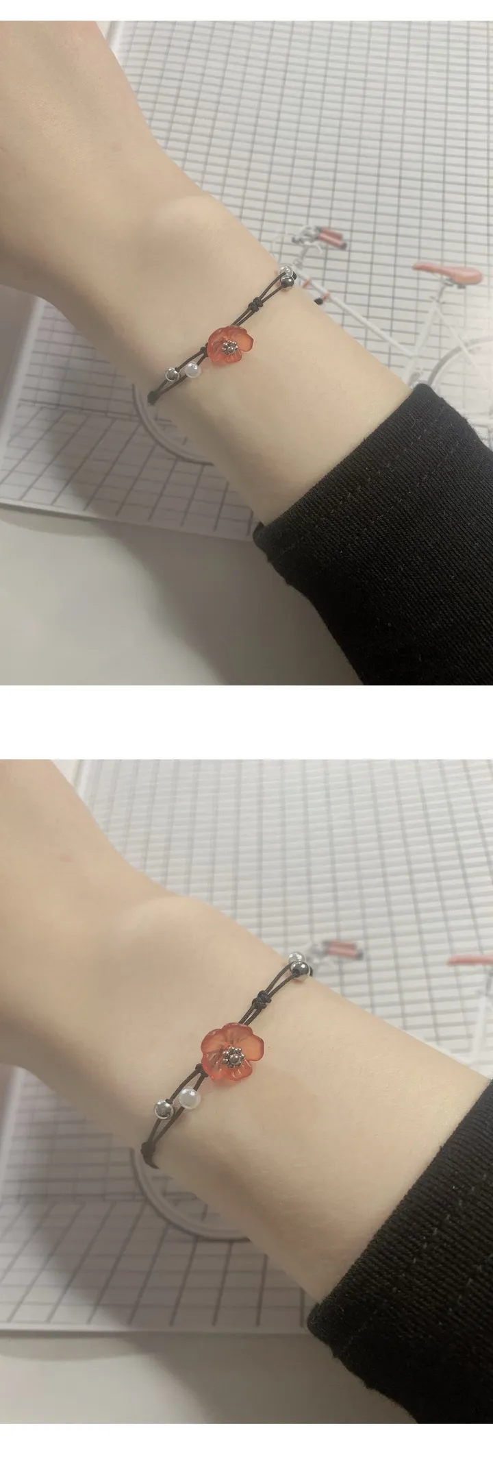 핸드메이드 전통 기법 꽃 8colors 써지컬 진주 매듭 팔찌 (사은품 증정) 상세 이미지 28