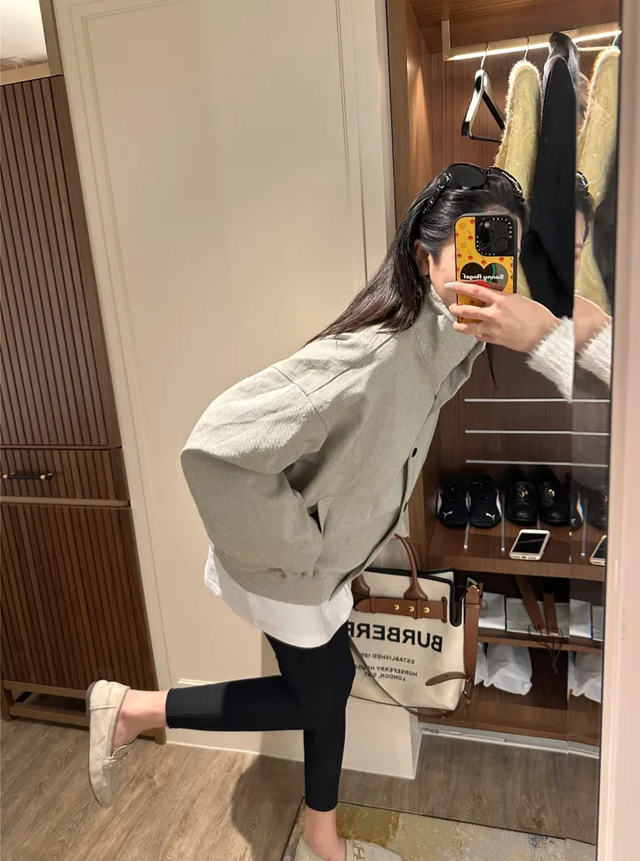 fancy high neck jacket ; 2color 하이넥, 봄자켓, 숏자켓, 하프자켓 상세 이미지 21