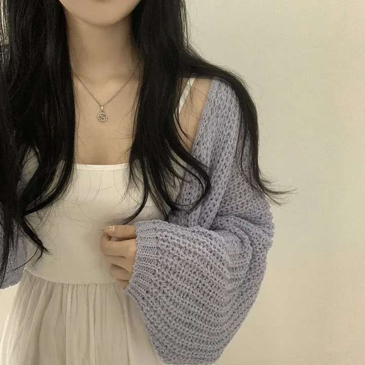 [고퀄!살탐방지] 왕박시 린넨 부클 여름니트 벌룬 크롭가디건 상세 이미지 33