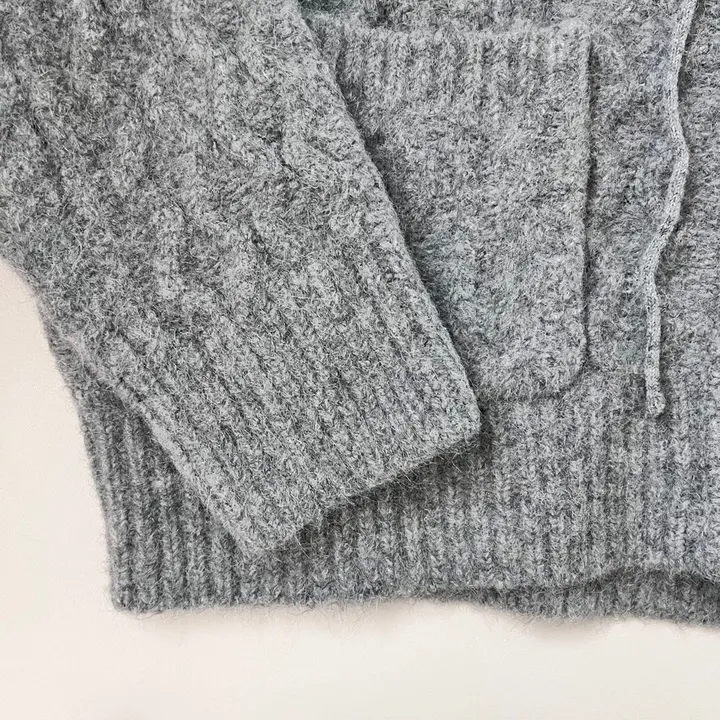 [고퀄/캐시울10] 도톰하고 아방한 핏, 아늑한 케이블 후드knit -8col 상세 이미지 35