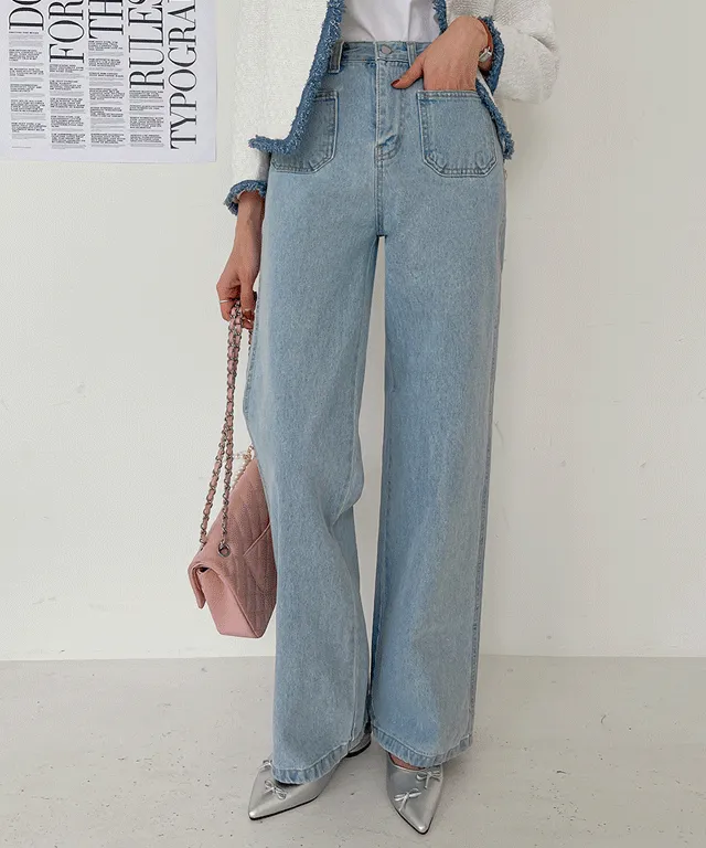 [XS~L/3col/완벽체형보정/와이드핏/하이웨스트/D&B made] [더데님]해르젤와이드진