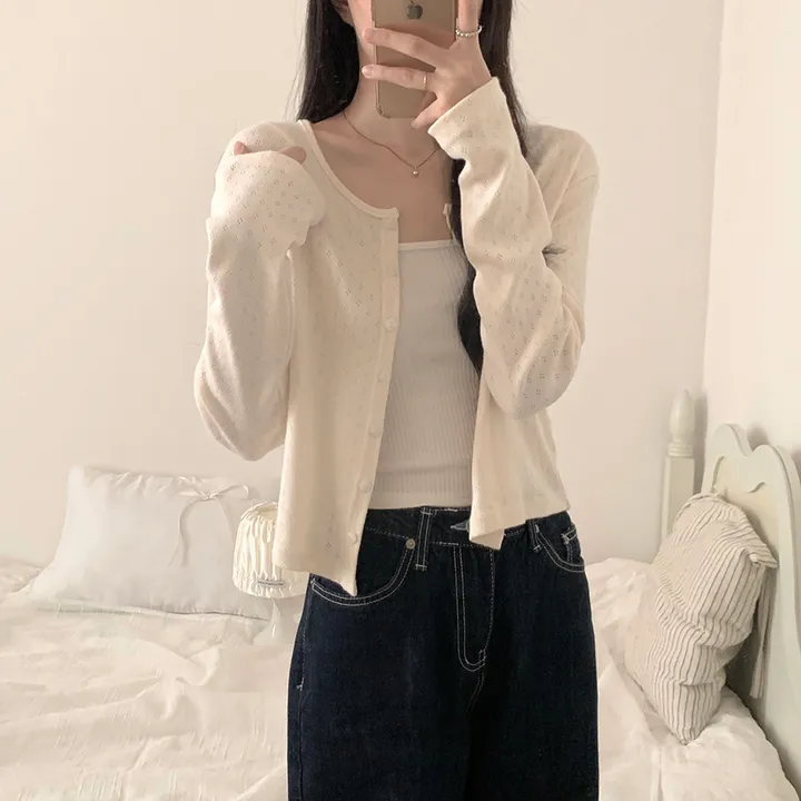 로로 펀칭 가디건 (8color) 상세 이미지 23