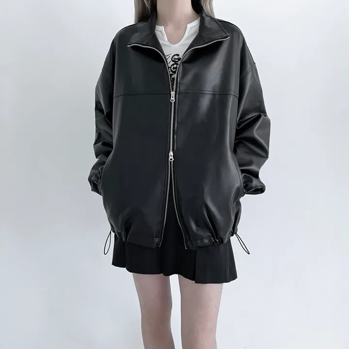 balloon leather jacket! 2col 상세 이미지 4