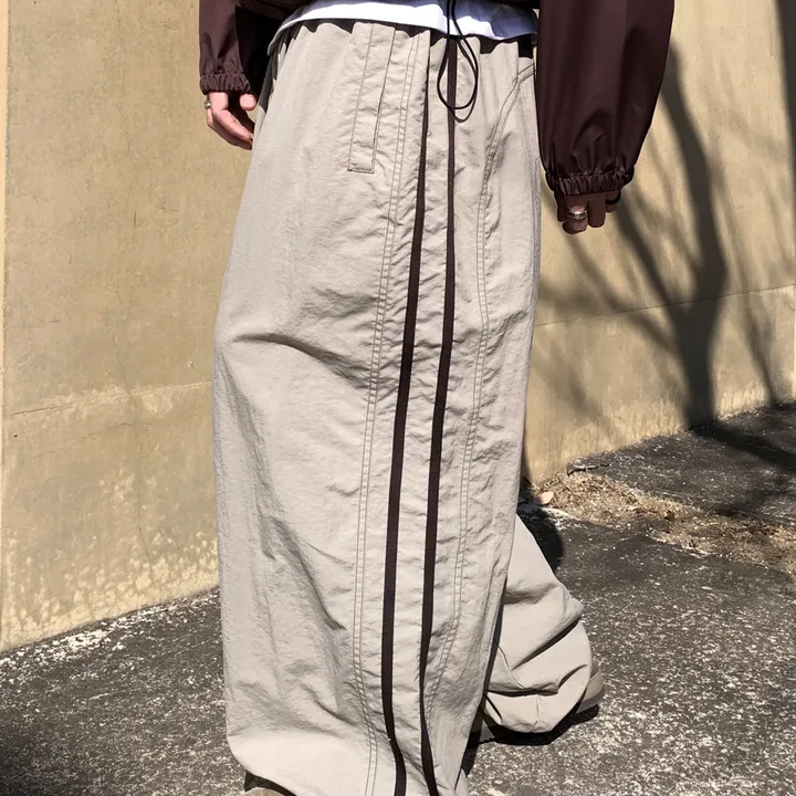 【KOOLOSET】Nylon Track Line Balloon Pants Amazon.com: Haloumoning Girls Parachute Pants Kids Wide Leg