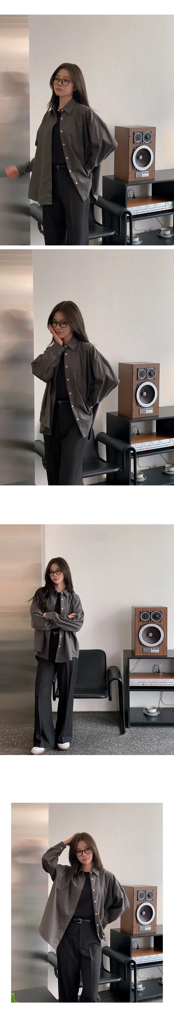 [4천장판매][MADE/핏보장인생셔츠] 에디 프렌치 코튼 오버핏 셔츠 남방 남녀공용 보이핏 레이어드 봄옷 봄신상 봄코디 봄상의 봄셔츠- 7color (KD1457,KD1910) 상세 이미지 109