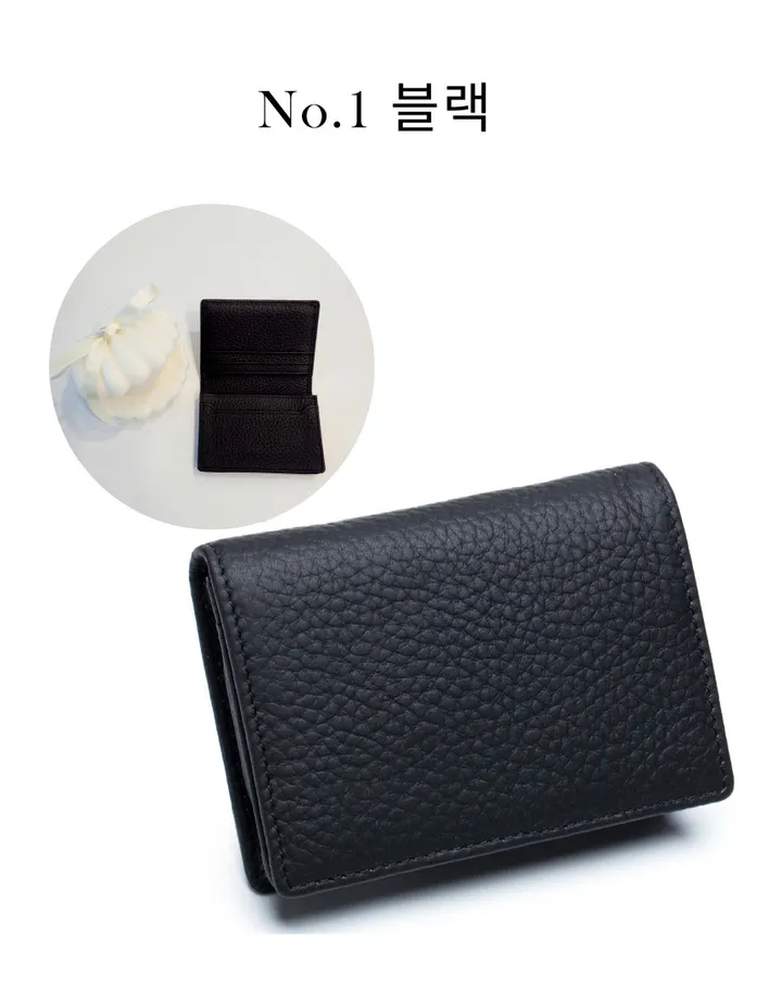 썸윈 파스텔 가죽 수제 명함케이스 소가죽 남자 여자 카드 홀더 커플 지갑 상세 이미지 6