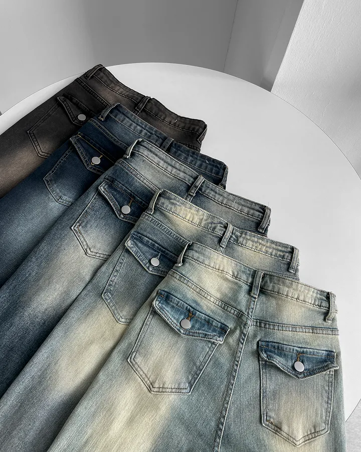 [~XL/2기장] 보헤미안 포켓걸 인어핏 S라인 워싱 부츠컷 데님 팬츠 바지 상세 이미지 68