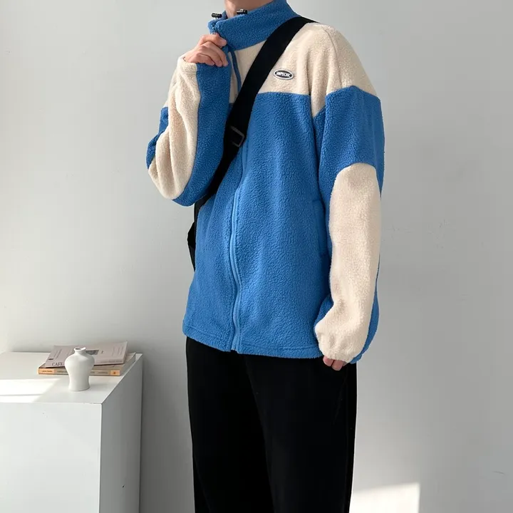 소프트 컬러블록 플리스 집업 자켓 후리스 점퍼 아우터 컬러블록오버핏플리스집업 상세 이미지 39