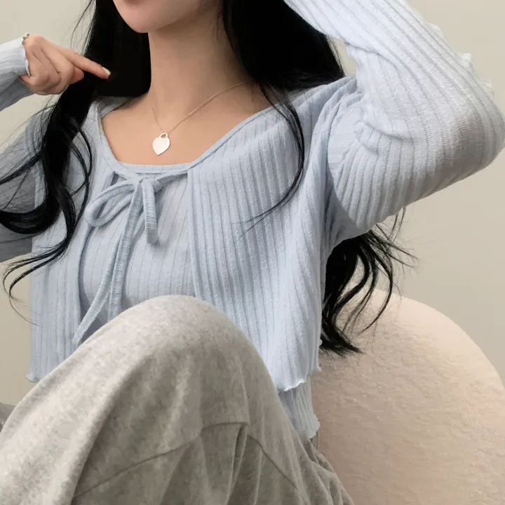 [재진행/세트가격/여리핏!] 요플레 골지 나시+크롭 니트가디건 투피스,셋업 - 5color 상세 이미지 6