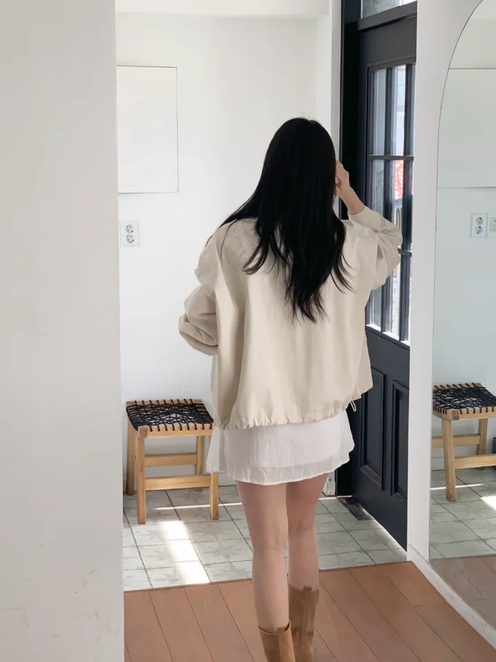 [🌷봄아우터/당일출고] 배색 카라 오버핏 야상 자켓 (숏야상/야상점퍼) 상세 이미지 17
