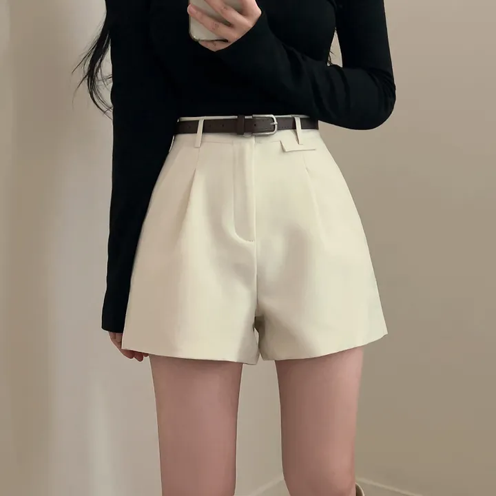 [데일리/벨트SET] 코지 원핀턱 벨트 슬랙스 숏팬츠 상세 이미지 33