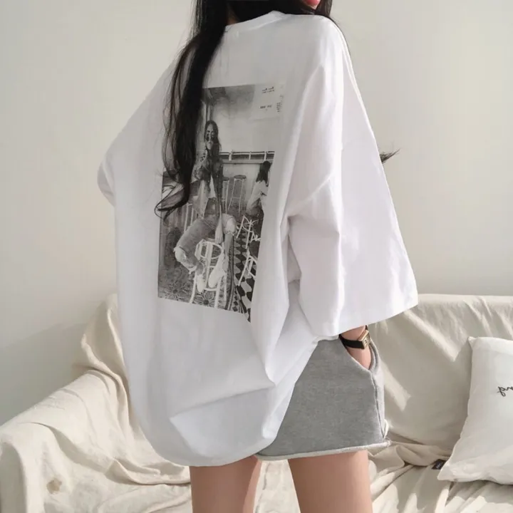 44~77 [감성프린팅!] 에밀리 오버핏 반팔 3color 상세 이미지 11