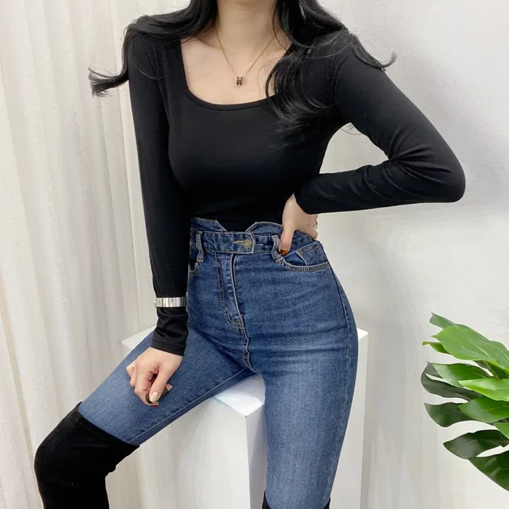 🚀당일발송🚀[묶음할인/안감기모] 가을 겨울 조이 기모 스퀘어넥 긴팔 티셔츠 이너티 상세 이미지 51