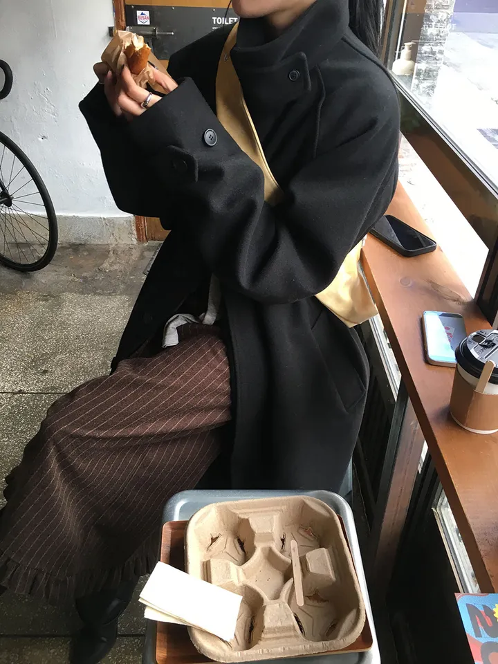 [MD픽🍅/unisex] 하이넥 스테디 발마칸 롱코트 (2color) 상세 이미지 8