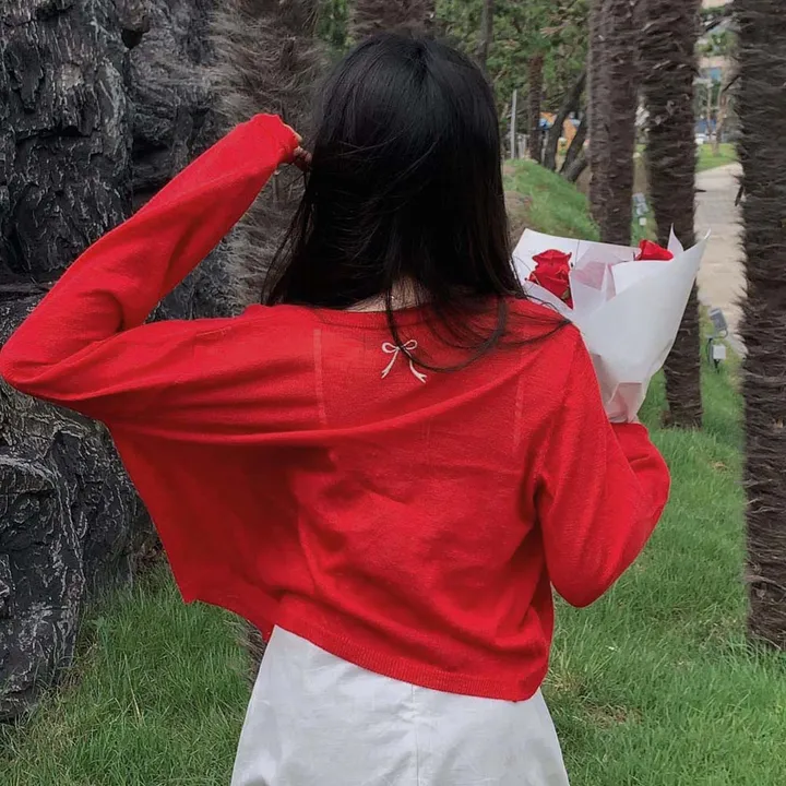 [재진행❤️/주문폭주]러블리 한도초과, 리본 자수 라운드넥 니트 가디건 상세 이미지 21