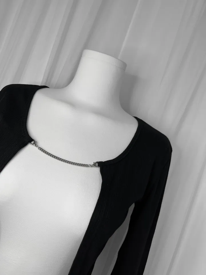 🚀당일발송🚀 chain cardigan / 유니크 체인 크롭 골지 끈 골지 볼레로 가디건 여름볼레로 여름가디건 크롭볼레로 크롭가디건 여름가디건 여름볼레로 상세 이미지 28