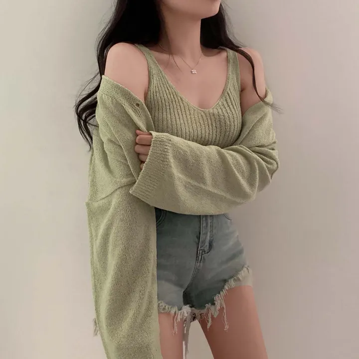 [✨SET가격/3천장 돌파!✨]피부에 달라붙지 않는, 부클 가디건+나시 투피스 세트 상세 이미지 68