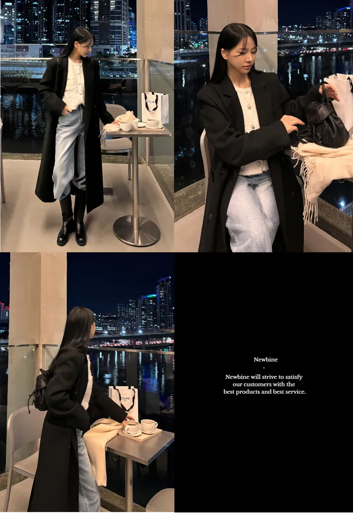나인  프리미엄 울 맥시 코트 2color. 상세 이미지 3