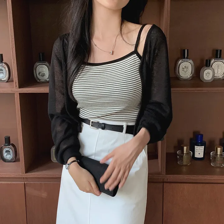 [햇빛차단☀️/블랙 당일출고!] 자체제작 #크치Made 순애 린넨 세미 크롭 볼레로 여름가디건 - cd (장마룩,워터밤,흠뻑쇼 필수템) 상세 이미지 58
