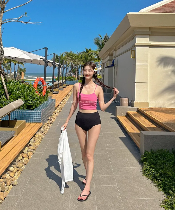 🏖️살안타/여리핏 핫 크롭 수영복 비키니 커버업 티셔츠 상세 이미지 7