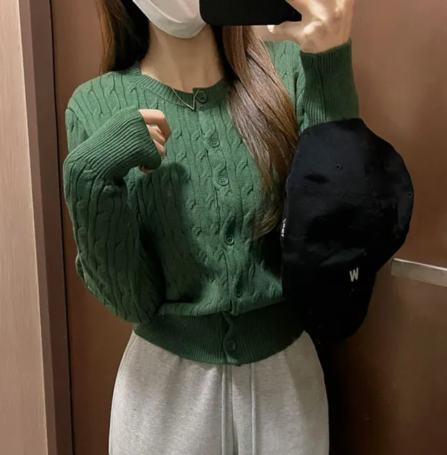 [고퀄/늘어짐X] 꽈배기 니트 케이블 데일리 가디건 상세 이미지 15
