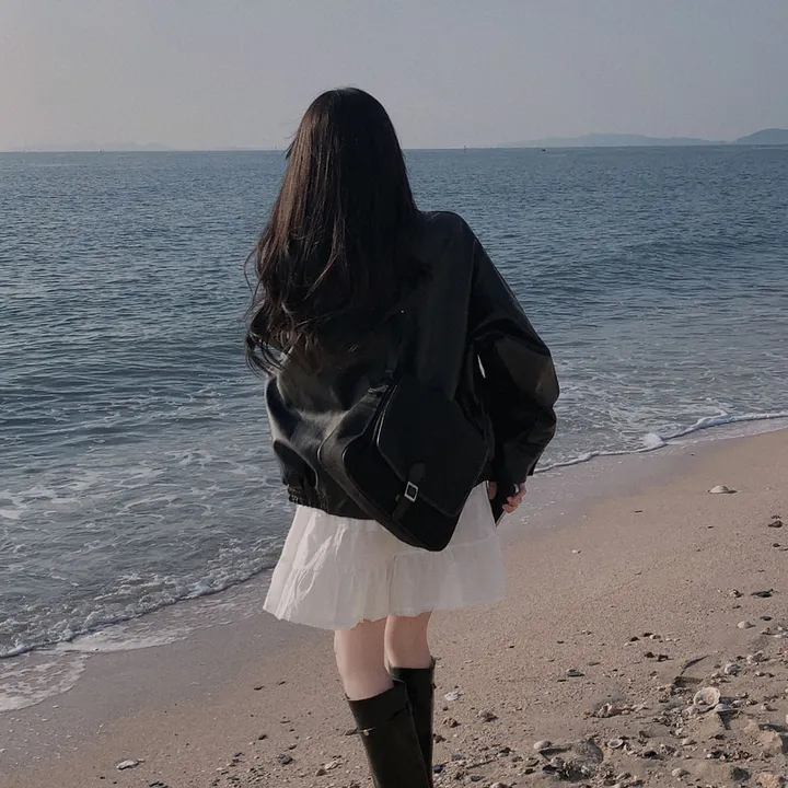 [핵고퀄!/✨주문폭주/후기극찬✨]매트 레더의 정석,오버핏 레더 블루종 자켓 점퍼 상세 이미지 32