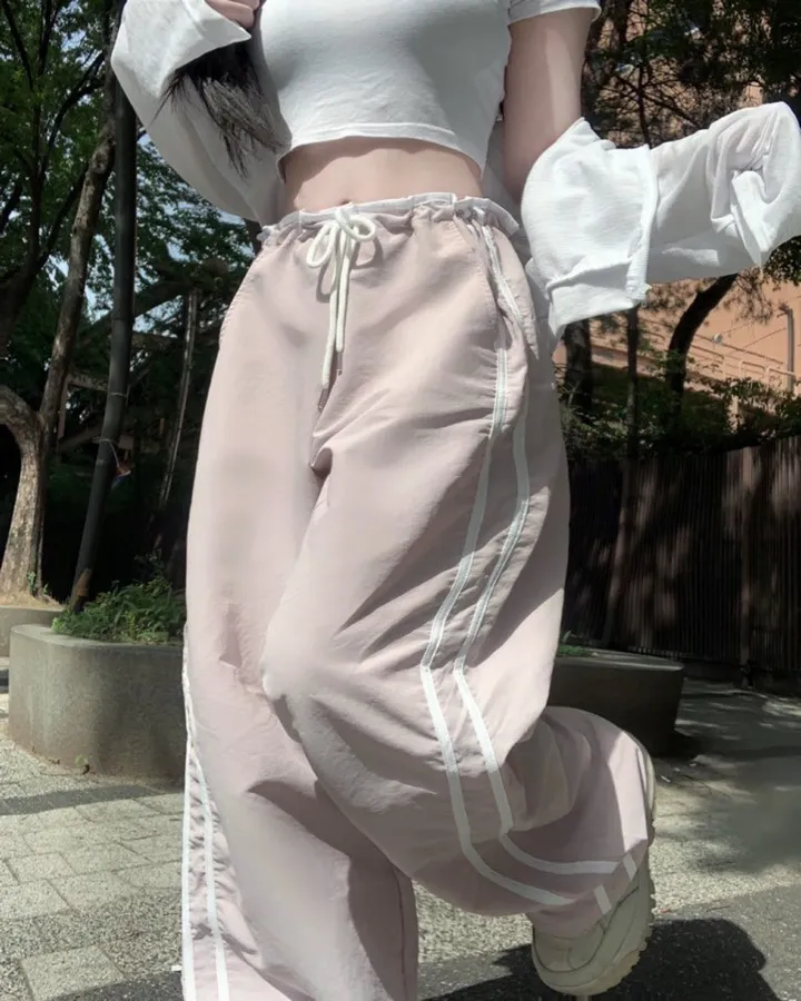 로우라이즈 가능! 나일론 두줄 바스랑 여름데일리 트레이닝팬츠pt -4col 상세 이미지 11