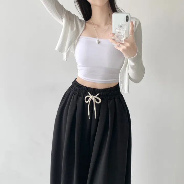키작녀ver추가❤[하체커버,힙한핏🖤/사이드핀턱] 윈드 허리 밴딩 앞핀턱 사이드핀턱 밴딩 와이드 하이웨스트 로우라이즈 트레이닝 팬츠 바지 키작녀 키큰녀 하비추천 상세 이미지 35