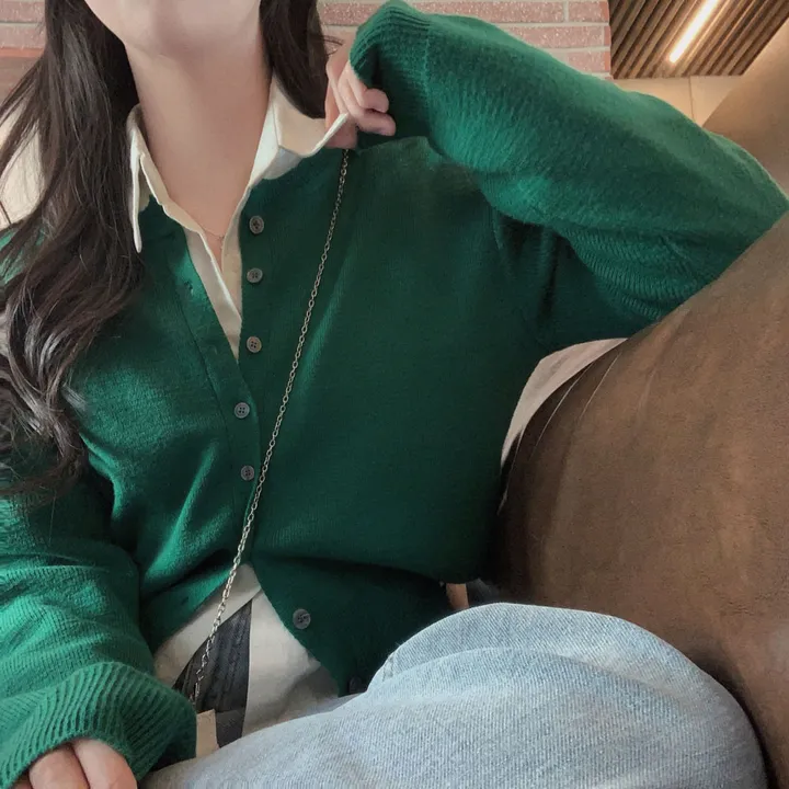 [기본템!/주문폭주🤍]기본에 충실한,시즌리스 베이직 라운드 크롭 스탠다드핏 가디건 상세 이미지 44