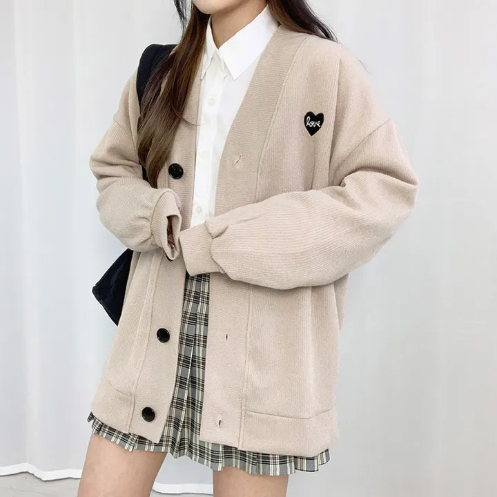 🌸봄신상/오버핏🌸 베스트 가디건 모음전 ✔ 오버핏가디건 니트가디건 학생가디건 교복가디건 스쿨룩가디건 캐릭터 빅사이즈 아우터  봄 봄옷 봄가디건 크롭가디건 롱가디건 봄아우터 상세 이미지 25