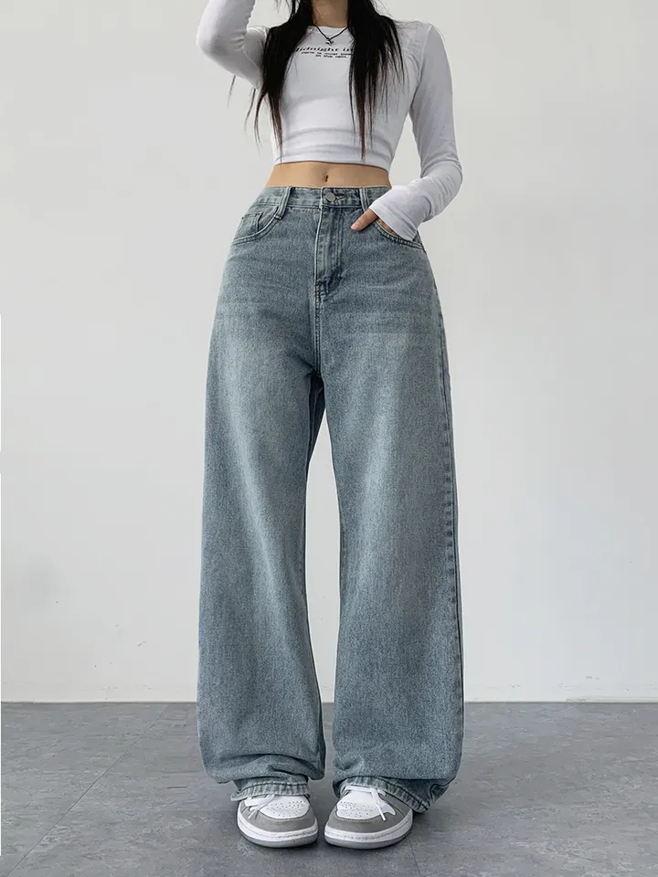 (숏,기본,롱/~XL)[사계절 인생데님,후기극찬🖤6color*사계절,스탠다드핏! 워싱 하이웨스트 데일리데님팬츠] 로키워싱스탠다드데님 상세 이미지 5