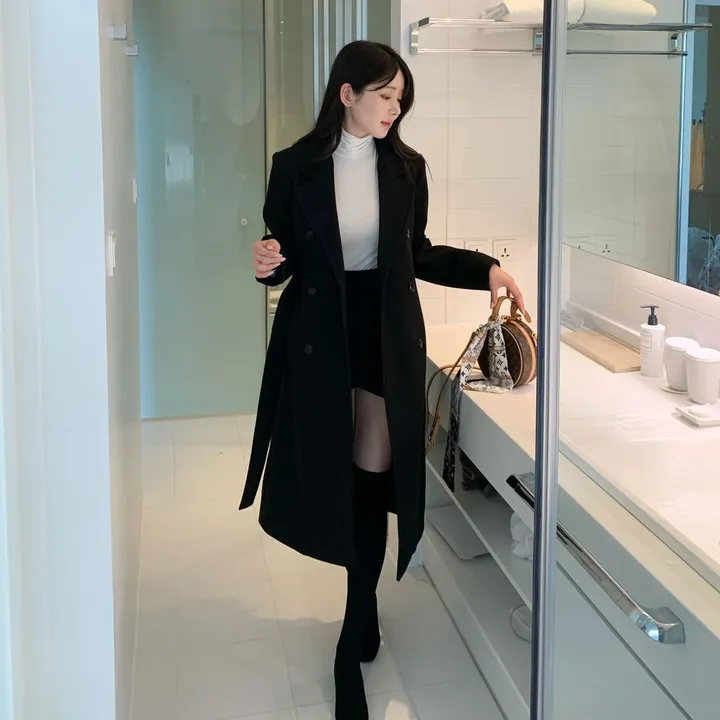 [당일출고🌹] 토토 바바리 롱코트 / 겨울코트 벨트코트 핸드메이드코트 코트 떡볶이코트 싱글코트 더블커트 밍크코트 롱패딩 숏패딩 양털코트 무스탕 겨울자켓 하객룩 아우터 점퍼 트위드자켓 트렌치코트 바바리코트 후드코트 후드롱코트 케이프코트 망토자켓 연말룩 청 상세 이미지 35