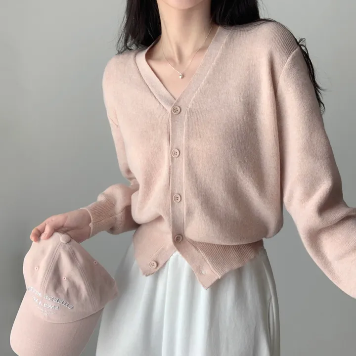 [인생가디건/10color] 머피 데일리 브이넥 무지 버튼 허리잘록 여리 니트 긴팔 가디건 상세 이미지 10