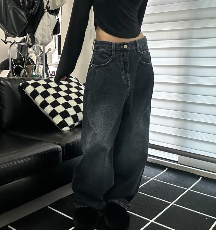 [🎀누적판매 1천장🎀]Allday washing pin-tuck wide denim 올데이 워싱 핀턱 와이드 데님 상세 이미지 13