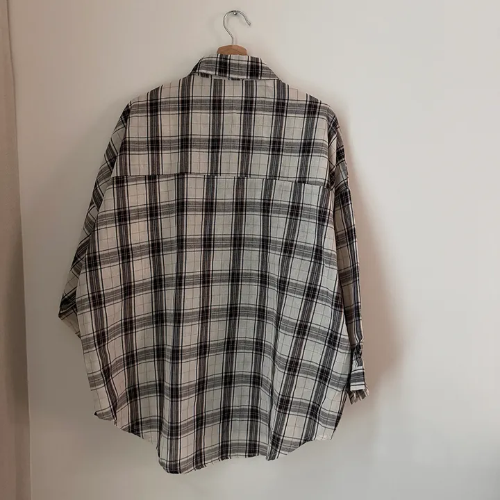 묶음할인🎈[오버핏🤍] 마가린 체크 오버 남방 상세 이미지 56