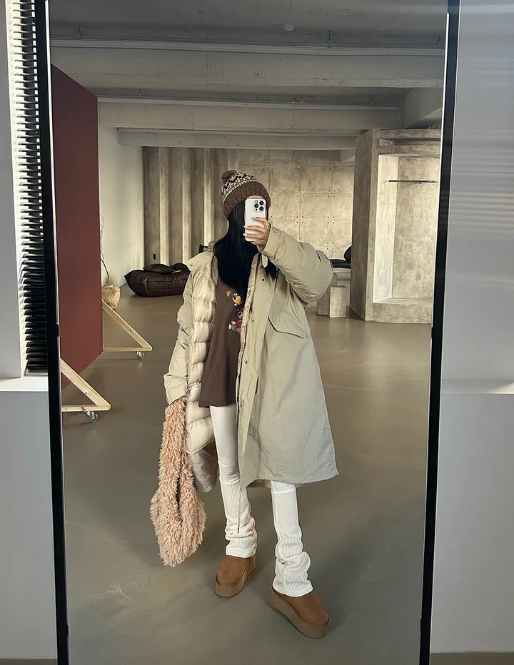 워머 레이어드 기모 레깅스 상세 이미지 40
