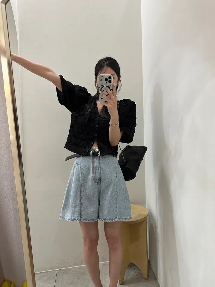 [러블리 한가득~❤️] 봉긋 레이스 엔젤 퍼프 크롭 가디건 상세 이미지 121