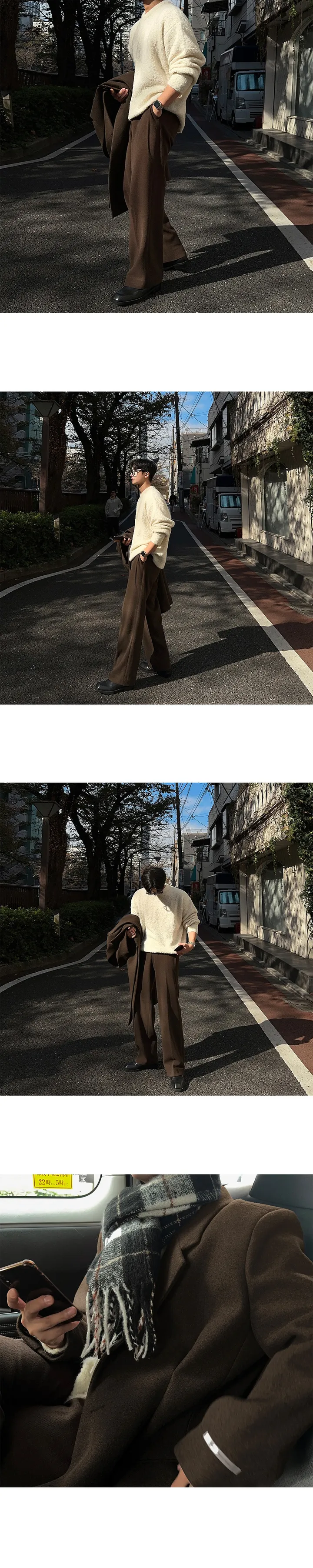 유얼 콘트 울 오버핏 롱코트 (4color) 상세 이미지 6