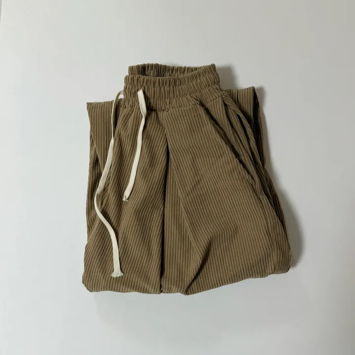 [데일리/*핏보장*] 코듀로이 골덴 핀턱 밴딩 팬츠 - 7colors (맞주름 허리 밴딩 와이드팬츠 롱다리핏 골반보장) 상세 이미지 77