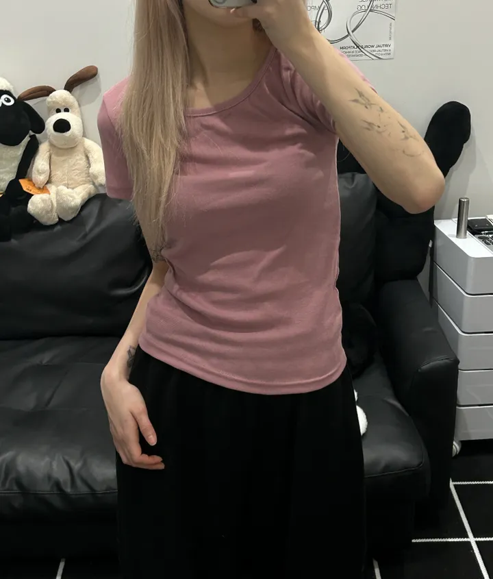 [🎀누적판매 2천장🎀] Butter slimfit u-neck short sleeve T 버터 슬림핏 유넥 반팔티 상세 이미지 51