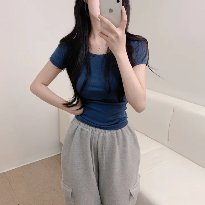 [-3kg/핏끝판왕!] 슬림핏 기본 무지 여리 반팔 티셔츠 (13color) 상세 이미지 18